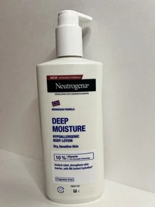 Neutrogena DEEP MOISTURE Hypoallergenic Body Lotion 13.5 fl oz FRAGRANCE FREE - Picture 1 of 2