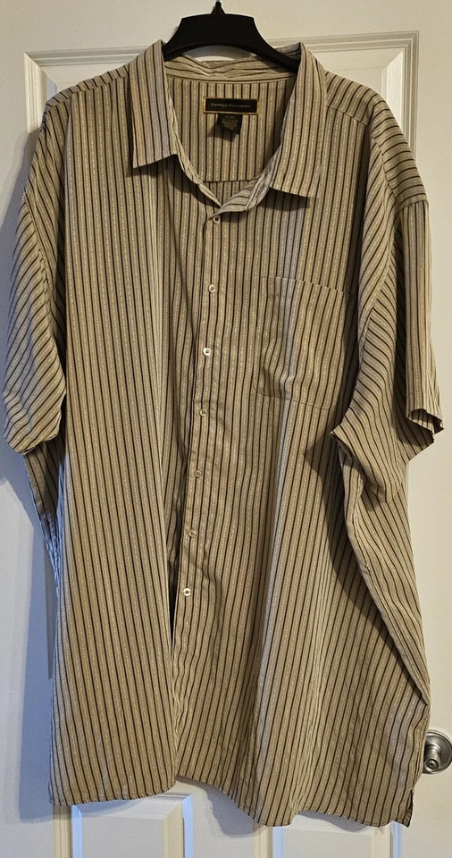 Camisa informal de manga corta con botones George Foreman para hombre talla 6X Foto 1 de 4