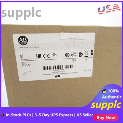 1756-A7 SER C ControlLogix 7 Slots Chassis 1756A7 New Factory Sealed - Image 1 of 4
