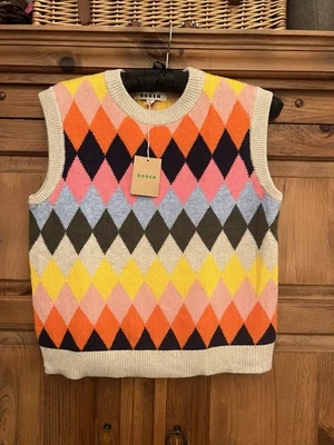 Boden Women’s Argyle Knitted Tank Top – Size S – BNWT - Image 1 of 4