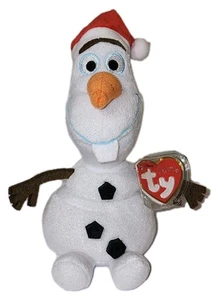 Ty Beanie Baby - OLAF the Snowman with Santa Hat (Disney Frozen)(6.5 Inch) MWMTs - Picture 1 of 8