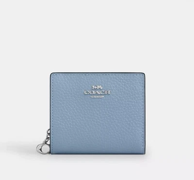 Cartera a Presión Coach CBO77 Cuero Guijarro Brillante Pequeña Piscina Foto 1 de 3