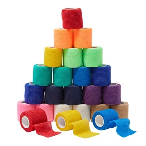 Envoltura de vendaje autoadherente médica colorida de 24 rollos 2 pulgadas x 5 yardas, cinta veterinaria - Imagen 1 de 10