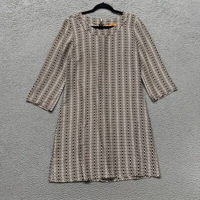 Vestido Tory Burch Mujer 10 Marrón Geométrico Seda Cambio Clásico Tranquilo Lujo Foto 1 de 4