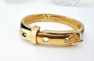 CC Skye Gold & Black Enamel Buckle Bracelet ASO GOSSIP GIRL Blair Waldorf VGC - Picture 1 of 5