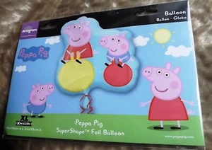 JUMBO PEPPA PIG  SPACE HOPPER  FOIL  BALLOON 21ins 53cms BIRTHDAY GEORGE - Picture 1 of 1