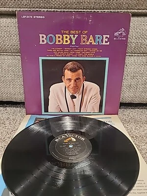 Bobby Bare ‎– The Best Of Bobby Bare Lp LSP3479 Vinyl 1966 US Rca Victor VG - Image 1 of 4