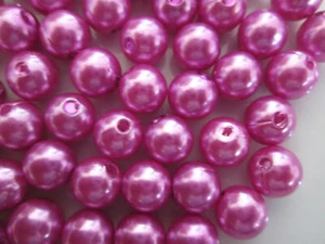 100 Beads Table Decoration Mauve 0 5/16in Round Decorative Pearls Wax Beads Nc - Picture 1 of 2