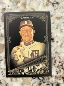 2018 TOPPS ALLEN GINTER X BASEBALL BASE CARD DETROIT TIGERS MIGUEL CABRERA #297