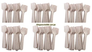 Eleganceinlife Wood Ice Cream Spoons Pack of 120 - Picture 1 of 5