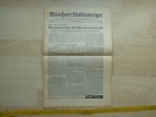 1962 Der Jensen-Plan für Münchens Zukunft. Münchner Stadtanzeiger, Heimatzeitung
