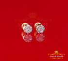 10K Real Yellow Gold Real Diamond 0.25CT Men's/Women's Stud Round Earring