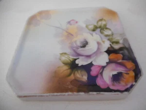 Nippon Japan handbemalte Rosen Untersetzer Schmuckhalter Schmucktablett Angela - Bild 1 von 2