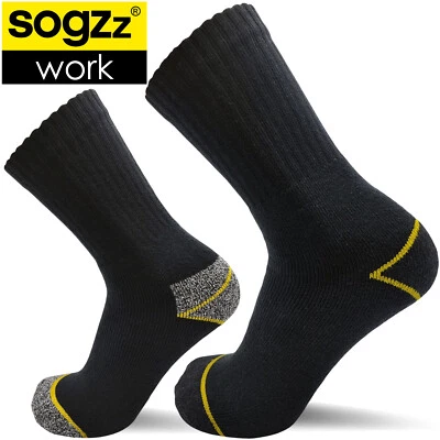 10-100 Paar SOGZZ® Arbeitssocken Herren 75% Baumwolle Work Arbeit Socken Schwarz - Bild 1 von 4