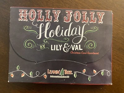 Holly Jolly Holiday By Lily & Val Leanin Tree 20 Christmas Cards Envelopes - Image 1 of 4