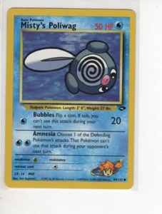 MISTY'S POLIWAG GYM CHALLENGE SET POKEMON CARD 89/132 LP - Picture 1 of 1