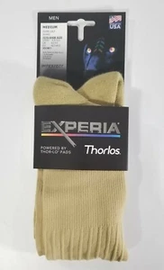 Thorlos Experia Khaki Dress Over Calf Padded Crew Socks 45% Thor-Wick M 8.5-10 - Picture 1 of 3