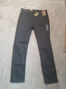 NWT LEVI'S 511 Jeans Men 32x32 Gray Slim Straight Mid Rise Stretch Dark Denim - Picture 1 of 9