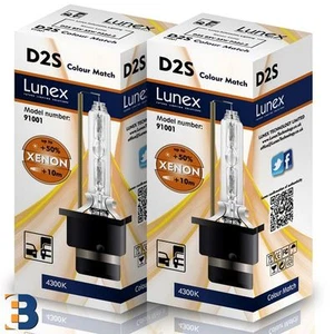D2S LUNEX HID XENON BULBS P32d-2 Original 35W Colour Match 4300K Twin Box - Picture 1 of 1