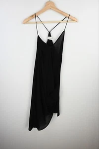 Zimmermann racerback drape mini dress in black size 0/UK6 - Picture 1 of 9