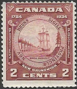 🍁Canada   #210    "NEW BRUNSWICK SEAL"   Fine Used  1933 Issue     (B) - Foto 1 di 2