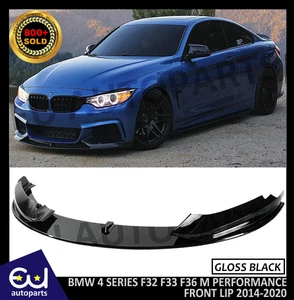 FÜR BMW F32 F33 F36 4ER SERIE VORNESPLITTER LIPPE M PERFORMANCE 13-20 GLÄNZEND SCHWARZ - Bild 1 von 11