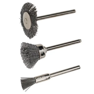Efficient Rust Removal and Polishing Stainless Steel Wire Brush Set 3Pcs - Picture 1 of 24