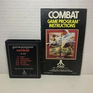 Combat: Text Label (Atari 2600, 1977) CART ONLY WITH MANUAL - Authentic - Picture 1 of 8