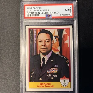 1991 OPERATION DESERT SHIELD #3 GENERAL COLIN POWELL POP 4 PSA 9 - Picture 1 of 3
