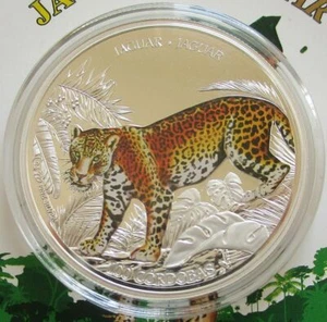 Nicaragua 100 Cordobas 2018 Wildlife Jaguar 1 Oz Silver - Picture 1 of 2