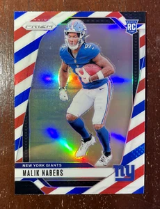 2024 Panini Prizm - Malik Nabers #370 Red White & Blue Prizm RC (Color Match!) - Picture 1 of 2