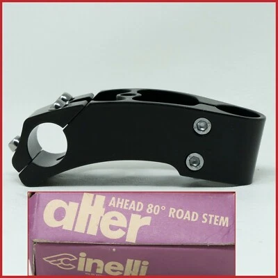 NOS CINELLI ALTER STEM 1 INCH 120mm 26.0 VINTAGE ROAD RACING AHEAD BLACK OLD 90s - Image 1 of 4