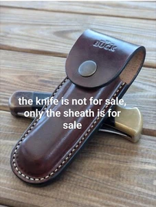 Molded leather sheath made for Buck 110 leather knife case with belt loop - Picture 1 of 8