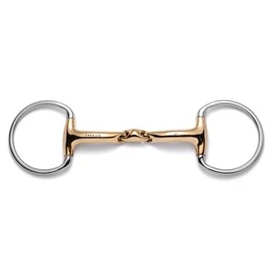 Cavalon Eggbutt Lozenge Savor Gold Snaffle Bit - Picture 1 of 5
