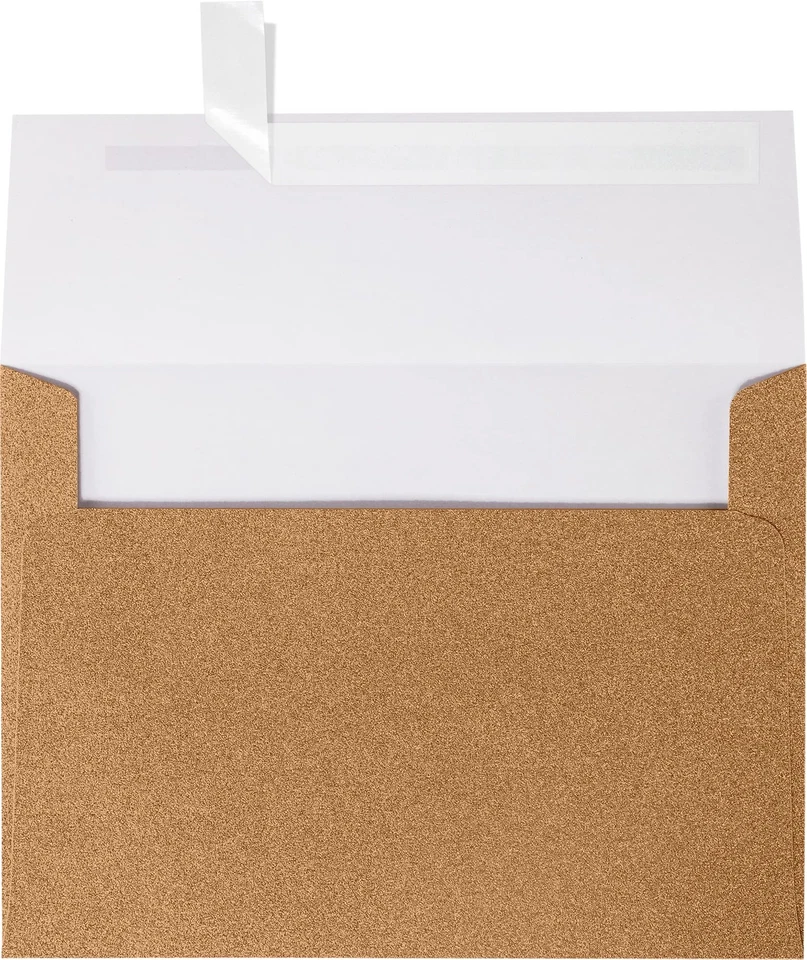 Sobres de invitación LUXPaper A7 | Pelar y presionar | 5 1/4" x 7 1/4" | Oro rosa... Foto 1 de 4