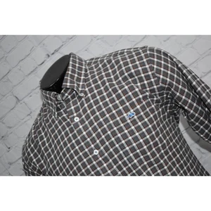 Fish Hippie Dress Shirt Mens Size Large Tailored Fit Gray Plaids Cotton  - Picture 1 of 7