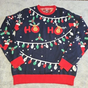 Ugly Christmas Sweater Women  Large Reindeer Lights Off The Rack Holiday Party - Picture 1 of 11