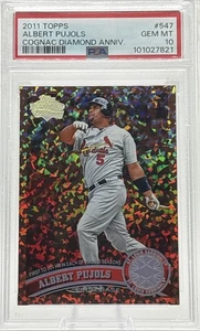 Topps 2011 coñac diamante aniversario Albert Pujols PSA 10 #547 envío gratuito - Imagen 1 de 2