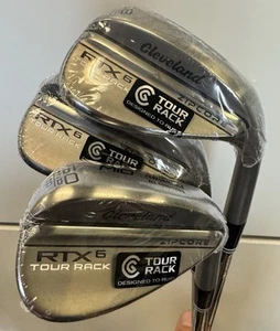 New! Cleveland RTX6 Tour Rack 50, 54, 58 Wedge Set - All Mid Bounce - Picture 1 of 8