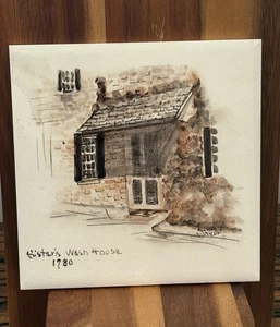 Vintage Shirley Snyder Kunstfliese - "Schwestern Waschhaus 1780" (Old Salem, NC) - Bild 1 von 5