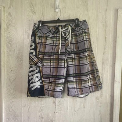 Pantalones Cortos de Natación ZOO YORK Boardwalk Liberty Sin Forro Cordón Para Hombres 31 Cuadros Foto 1 de 4