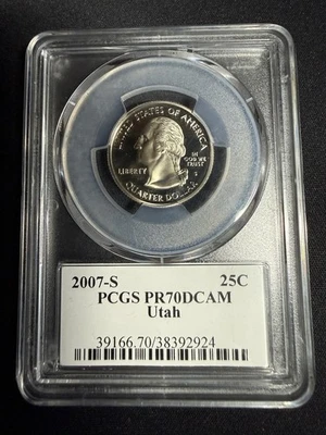 2007-S Utah State Quarter PCGS PR70DCAM - Image 1 of 2