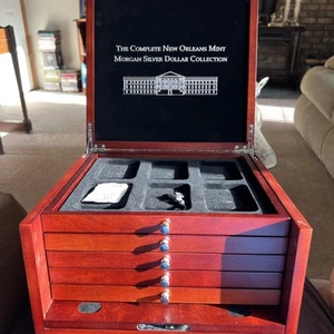 Morgan Silver Dollar New Orleans Mint Collection Box Only With Key - Picture 1 of 13