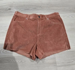 Neu mit Etikett Aerie Cord dehnbare hoch geschnittene Shorts korallenrosa - Bild 1 von 4
