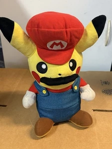 Raro Nintendo Mario Pikachu Pokemon Center 14” Muñeco de Peluche Original - Imagen 1 de 14