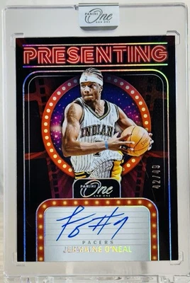 2024-25 Panini One And One - Jermaine O’neal #PS-ONE Presenting Auto /49 Pacers - Image 1 of 2