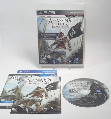 Assassin's Creed IV 4 Black Flag (Sony Playstation 3 2013 ) PS3 CIB w/ Manual - Image 1 of 2