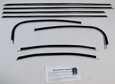 Window Sweeps Felt Kit for 1969-1972 Pontiac GTO Lemans 2 Door Hardtop - Image 1 of 4