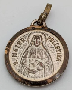 RARE Vintage St Mary Euphrasia Pelletier Medal Relic Reliquia B MATER PELLETIER - Picture 1 of 3