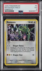 2005 POKEMON EX EMERALD #9 RAYQUAZA-HOLO PSA 3 - Picture 1 of 2